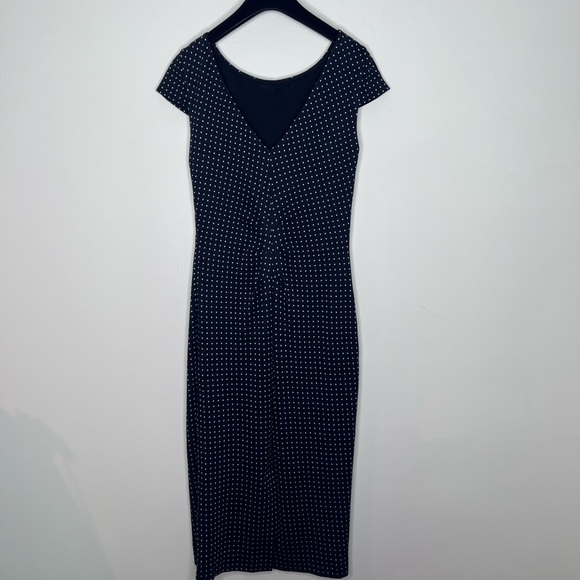 MaxMara Black White Polka Dot Fitted Dress size 8 medium - Picture 4 of 8